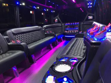 Jacksonville 15 Passenger Party Bus Interior