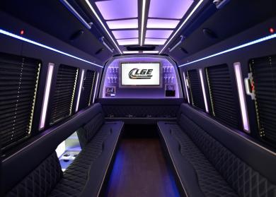 Jacksonville 18 Passenger Limo Bus Interior